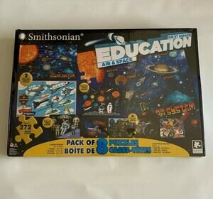 Smithsonian Education Air & Space Pack Of 8 Jigsaw Puzzles 272 Pieces Age 3+ NEW